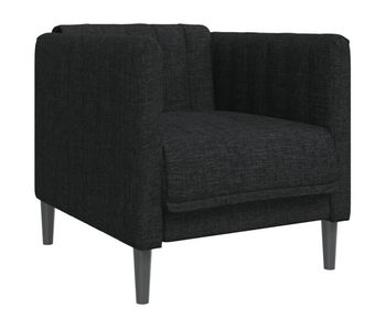 Vidaxl sillón de tela negro
