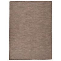 alfombra de exterior de tejido plano marron 200x280 cm vidaxl