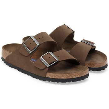 BIRKENSTOCK Sandalias Arizona Soft Footbed Suede Regular - Dark Tea Tonal para mujer