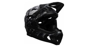 Casco bell super dh mips mentonera desmontable negro gris camo