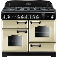 rangemaster classic 110 cm gas range cooker - cream  chrome cream