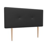 la web del colchon -cabecero tapizado atenas big para cama de 105 115 x 115 cms negro