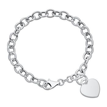 Pulsera moderna de plata 925 con colgante de corazón