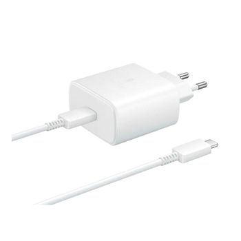 Cargador Samsung EP-TA845 USB-C 45W Blanco Carga Rápida y Compacto