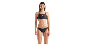 Traje de bano arena ribbed para mujer negro