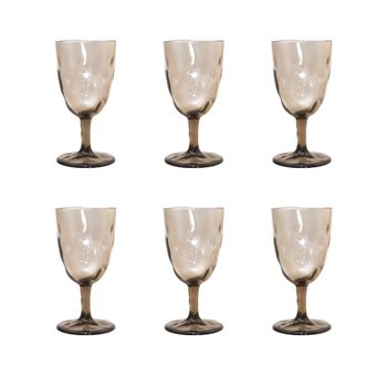 Copas de vino marrones en acrílico - lote de 6