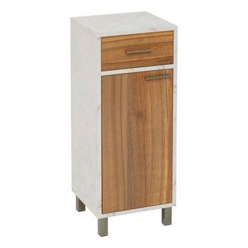 Come Mueble Bajo De 1 Puerta Y 2 Niveles Efecto Madera Y Mármol - 5 Five Simply Smart
