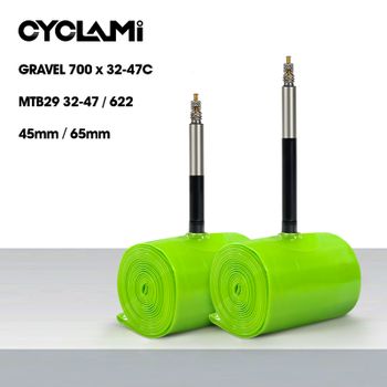 Cámara de aire para bicicleta de gravel CYCLAMI, válvula francesa de TPU, ultraligera, para carretera, todoterreno y montaña, 45 65 MTB29 700C X 32c 35c 37c 40c 47c