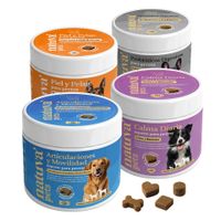 condroprotector calma piel y pelaje y probiotico para perros r pack natuva pets 480 masticables r rutina de cuidado diario r con glucosamina omega 3 y l-triptofano