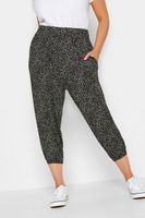 yours joggers capri negros moteados mujer curvy y tallas grandes yours