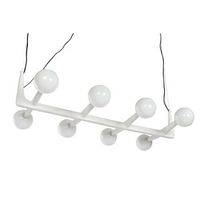 lampara techo metal cristal 110x45x120 bola blanco