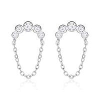 pendientes de mujer de plata 925 con circonita