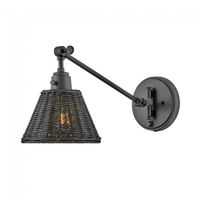 aplique de pared arti rattan negro