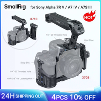 jaula smallrig a7 iv con mango superior y abrazadera de cable kit basico rinoceronte para sony alpha 7r valpha 7 ivalpha 7s iii -3708