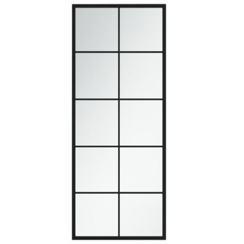 Espejo De Pared Metal Negro 100x40 Cm Vidaxl