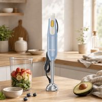 batidora de inmersion rouny batidora de varilla de 850w con cuchillas de acero inoxidable protector contra salpicaduras y control de una velocidad