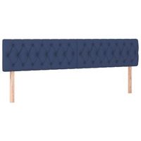 pack 2 uds cabeceros cama  panel de cabeceras de tela azul 90x7x7888 cm