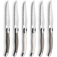lou laguiole set de cuchillos para carne 6 uds tradition multicolor lou laguiole
