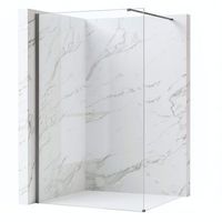 pared de la ducha rea flexi transparent titanium 140