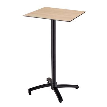 Mesa Alta De Jardín De 60x60 Cm Inclinable, Laminada En Roble Natural, Opéra - Oviala