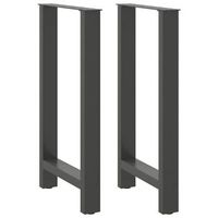 vidaxl patas para mesa de bar antracita 2 unidades 40 x 90-91 cm acero