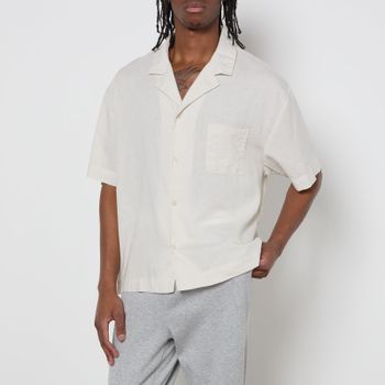 Calvin Klein Linen-Blend Sleep Shirt - L