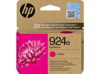Cartucho de tinta - HP EvoMore 924e, Hasta 800 páginas, Certificado CarbonNeutral®, Magenta