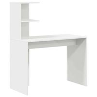 escritorio  mesa de trabajo con estante 102 x 50 x 124 cm madera de ingenieria