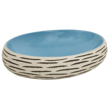 Lavabo Sobre Encimera Ovalado Cerámica Multicolor 59x40x15 Cm Vidaxl