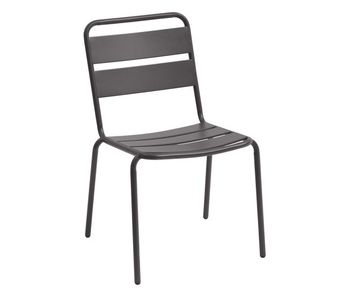 Pack 4 sillas exterior 52cm phuket muebles de jardín terraza estilo contemporáneo color gris grafito