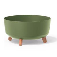 maceta en plastico verde tierra de 38x38x195cm