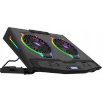 base de enfriamiento aqirys pluto 17 con 2 ventiladores y hub usb