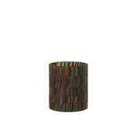portavelas curvo de vidrio multicolor 10x10x125 cm