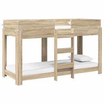 Cama Litera Para Niños Roble Sonoma 75 X 190 Cm Vidaxl