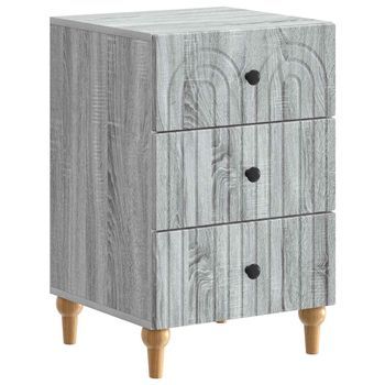Armario De Noche Con Cajón Gris Sonoma 43x 41 X 66,5 Cm Vidaxl