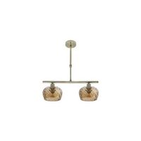 lampara estela 2 luces cuero 41x13 cm