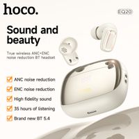 hoco eq20 anc enc cancelacion de ruido bluetooth 54 auriculares inalambricos compatible con conexion dual estereo hifi musica deporte auriculares intrauditivos