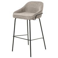 taburete alto elegante con tapizado topo