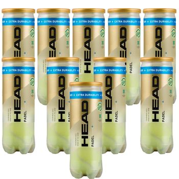 Head Padel PRO S + (2024) - Lote Pack 10 Botes, 30 Pelotas Padel, Profesionales, Super Veloces, Homologadas, Máxima Calidad, Rendimiento