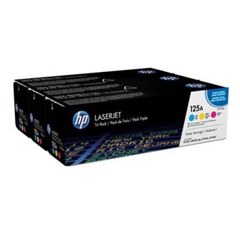 HP 125A Cyan/Magenta/Yellow Original Toner Cartridges - Tri-Pack (CF373AM)