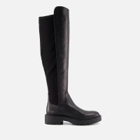 dune london womens tella leather knee-high boots - uk 3