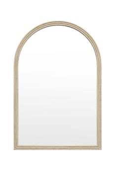 Espejo de arco grande de resina beige 90x60 cm