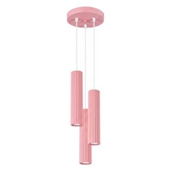 Lámpara colgantes rosa aluminio alt. 108 cm