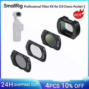 Kit de filtros profesionales SmallRig para DJI Osmo Pocket 3 con efecto CPL/1/4 niebla negra/filtro de ND2-ND32 variable y lente gran angular