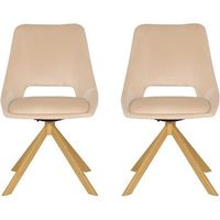 dupi sillon de comedor calpe butaca tapizado en antelina diseno moderno 59x49x83 cm pack 2 unidades beige velvet