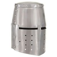 casco de caballero medieval antiguo replica larp acero plateado vidaxl
