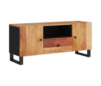 Mueble de tv madera acacia y madera contrachapada 105x33,5x46cm
