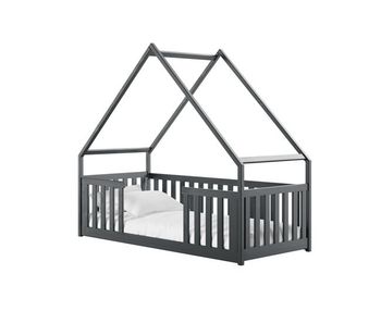 La casa-cama bee de grafito. fabricada en madera maciza, es perfecta para el juego imaginativo