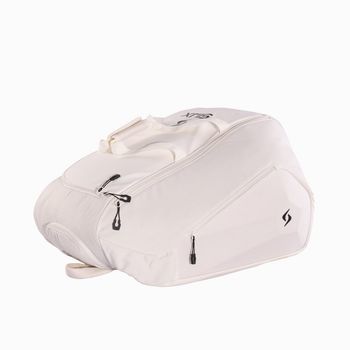 Siux - Paletero Tour Con Capacidad Para 4 Palas, Aislamiento Térmico Y Compartimentos Adicionales - Tipo Mochila Profesional, Blanco