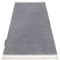 alfombra berber 9000 gris claro franjas bereber marroqui shaggy 180x270 cm